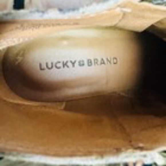 Lucky Brand Leopard Suede Ankle Booties Women’s 7.5 Basel Zip Western - Picture 6 of 6